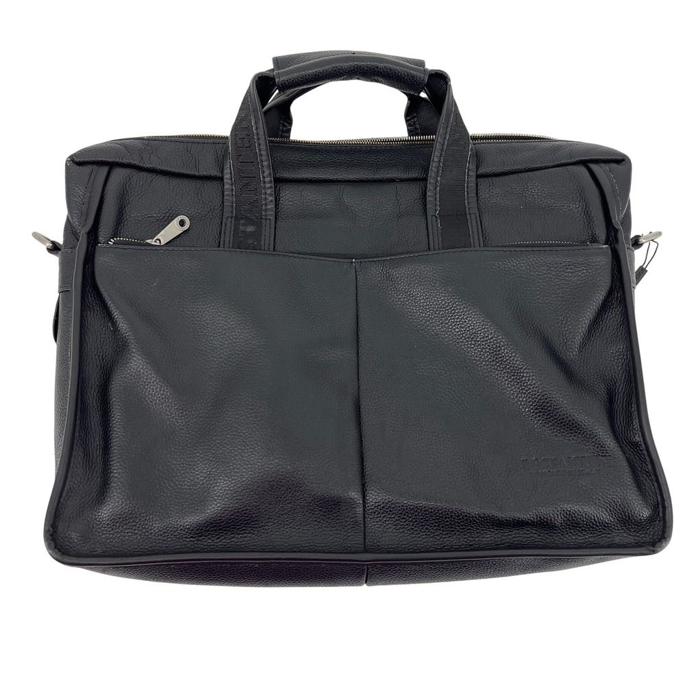 Bostanten Mens Black Pebbled Leather Briefcase Laptop Bag Professional Messenger